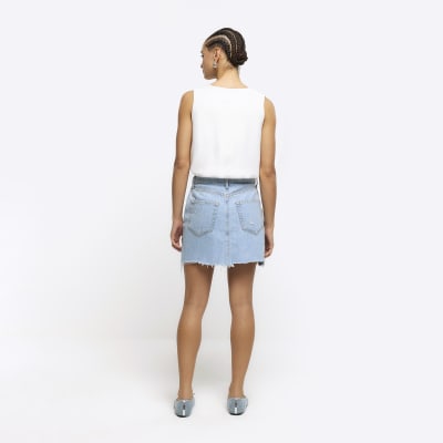 River island best sale denim skirt