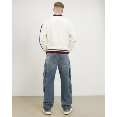 Jeans Homme River Island Taille 32 XL - Modèle Flynn Bleu Foncé - Occasion Très Bon État