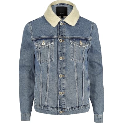 boys borg collar jacket