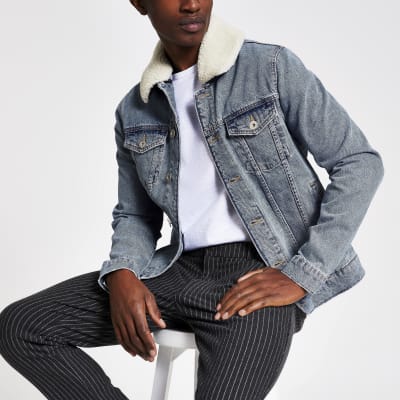 river island denim jacket mens