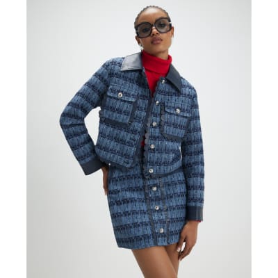 Blue Boucle Scallop Trophy Jacket