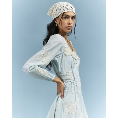 river island embroidered panel skater dress BELLA FLOR EMBROIDERED CAFTAN X FREE PEOPLE, hand made main image 0