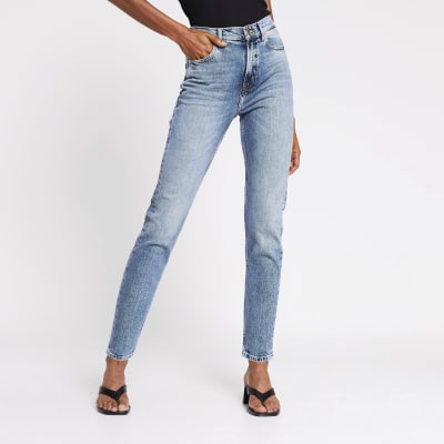 Blue Brooke high rise slim jeans | River Island