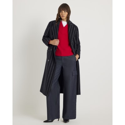 Blue Cargo Wide Leg Jeans