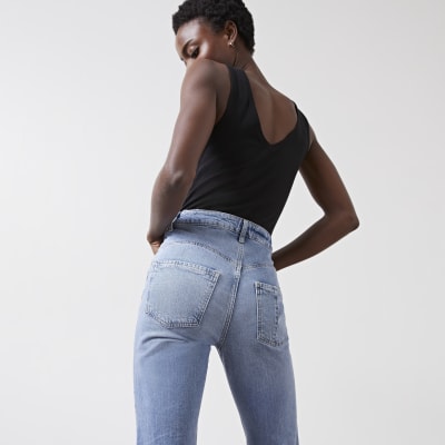 river island black mom jeans