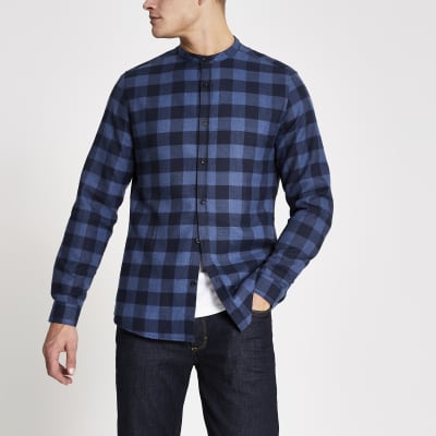 slim fit grandad shirt