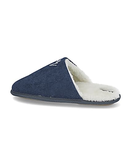 360 degree animation of product Blue cord mule slipper frame-4