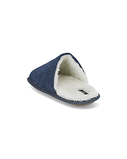 360 degree animation of product Blue cord mule slipper frame-7