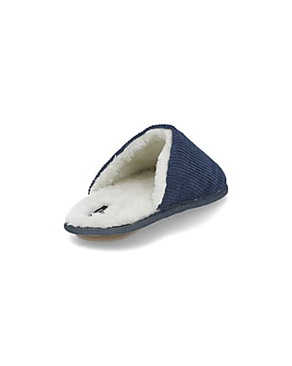 360 degree animation of product Blue cord mule slipper frame-11