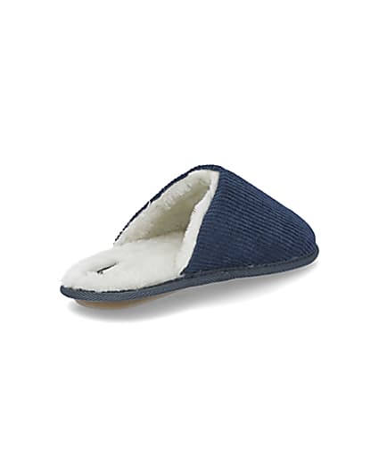 360 degree animation of product Blue cord mule slipper frame-12