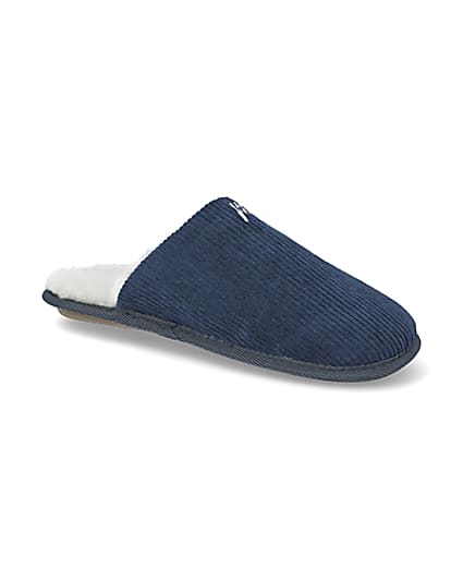 360 degree animation of product Blue cord mule slipper frame-17