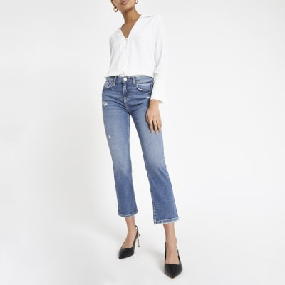river island cropped jeans