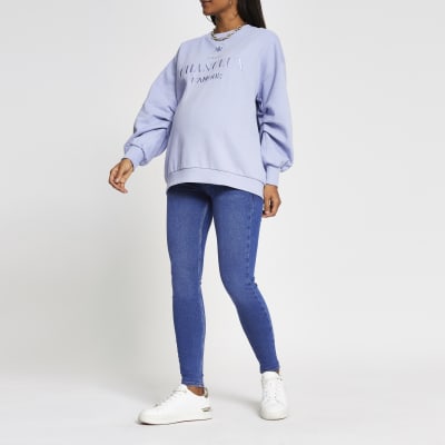 Blue denim Amelie maternity jeans