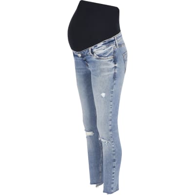 Blue denim Amelie maternity jeans