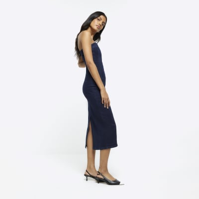 Denim bodycon shop midi dress