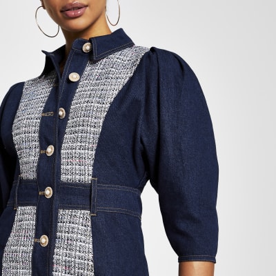 river island denim shirt dress