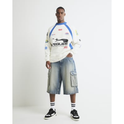 Blue Denim Cargo Jort