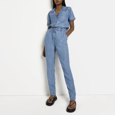 River island blue sales jumpsuit