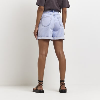 Blue denim utility shorts River Island