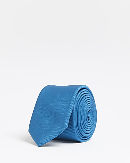 Blue diagonal Twill Tie