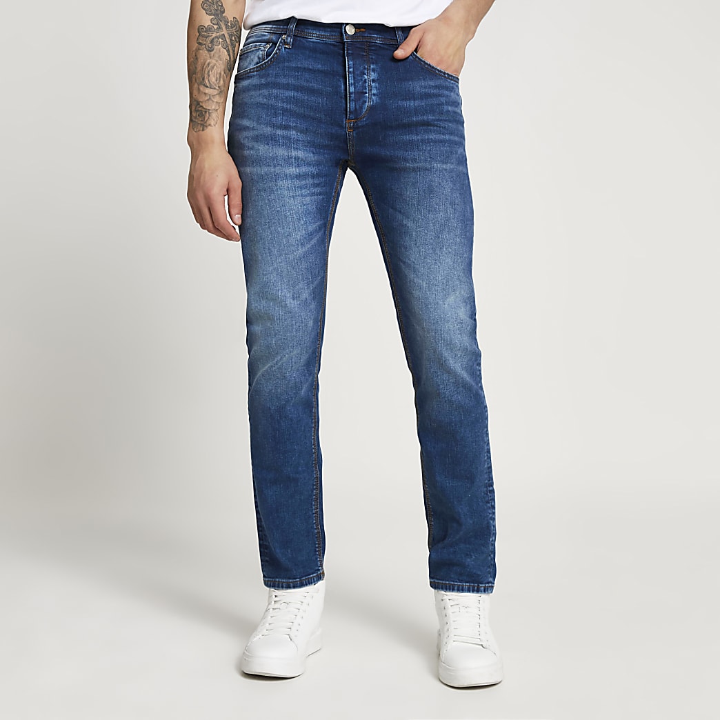 Blue Dylan slim fit jeans | River Island