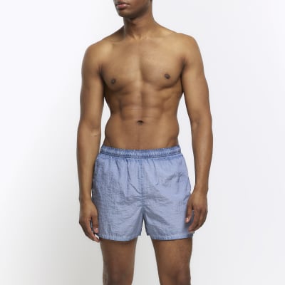 Blue elasticated swim shorts