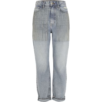 river island embellished jeans