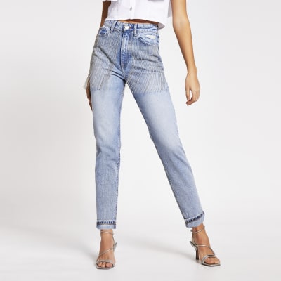 river island diamante jeans