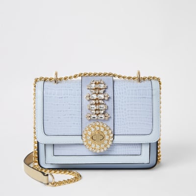 river island blue bag