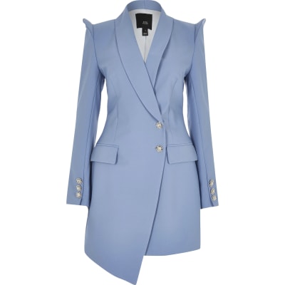 river island black blazer dress