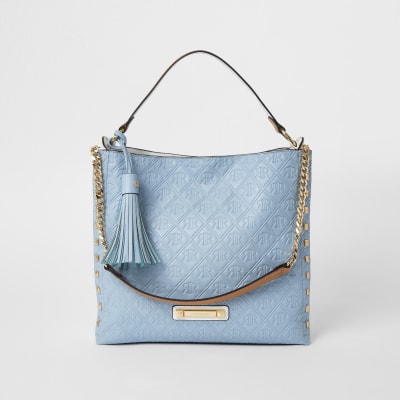 river island blue handbag