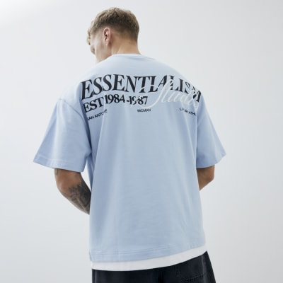 Blue Essentialism Double Layered T-Shirt