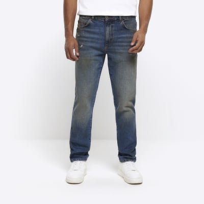 Mens athletic tapered outlet jeans