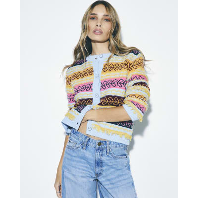 Blue Fairisle Craft Cardigan