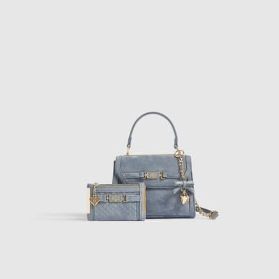 Faux Suede Tote Crossbody Bag Bundle