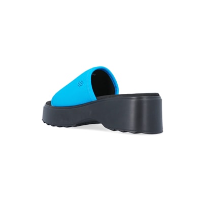 360 degree animation of product Blue Flatform Mule frame-6