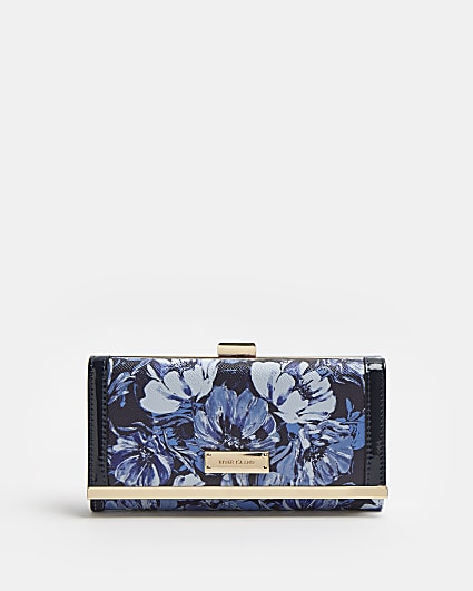 Blue floral purse