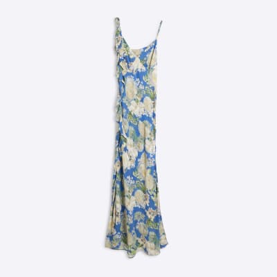 chinese dress ladies Virginia Floral Ruffle Maxi Slip Kjole