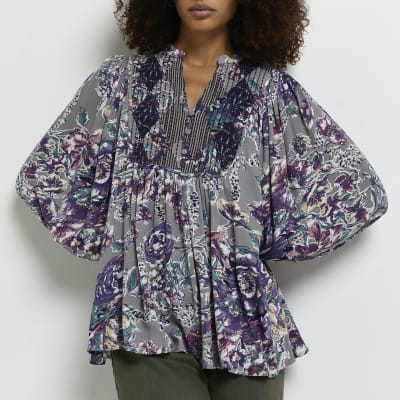 floral smock top