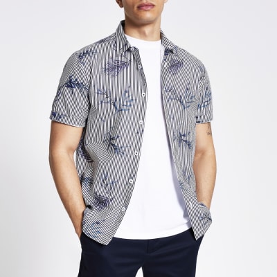 slim fit seersucker shirt