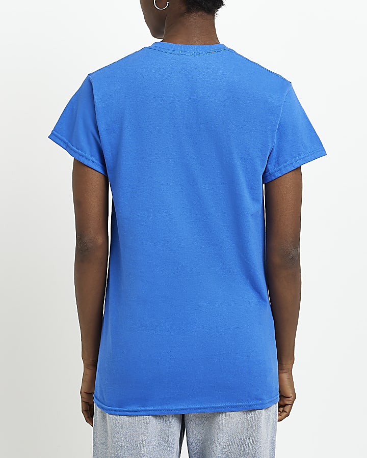 Blue graphic print t-shirt