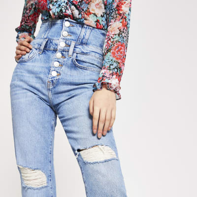 river island ripped jeans