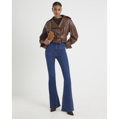 Blue High Rise Sculpt Flare Jeans