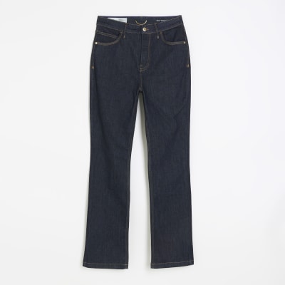 Blue high waisted bootcut jeans | River Island