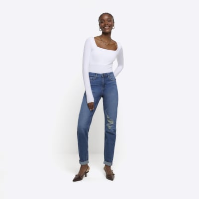 Boyfriend jeans skinny discount leg