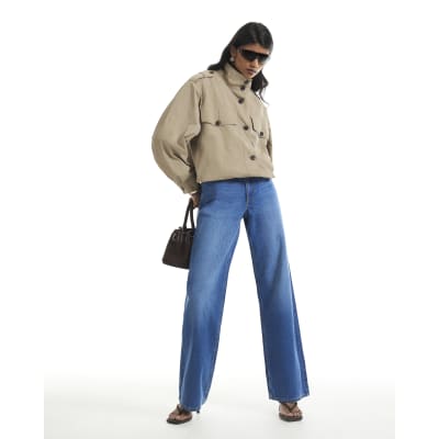 High Waisted Relaxed Straight Leg Jeans