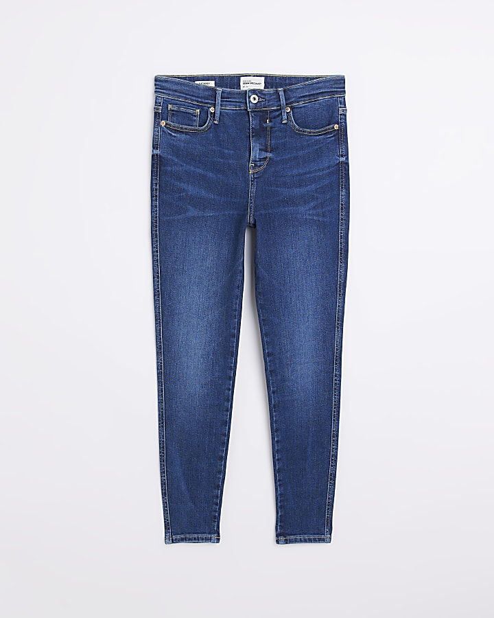 Blue high waisted sculpt skinny jeans