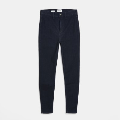 Blue high waisted skinny jeans