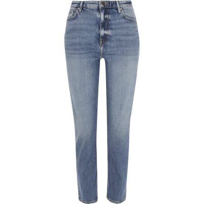 high waist slim fit jeans