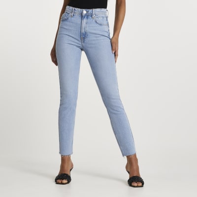 pacsun light blue ultra high waisted slim fit jeans